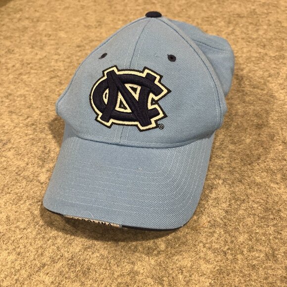Vintage UNC University Of North Carolina Hat Adjustable Strapback Tarheels Blue - Picture 1 of 7